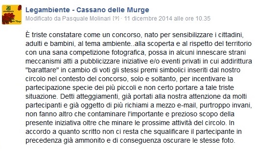 nota di squalifica